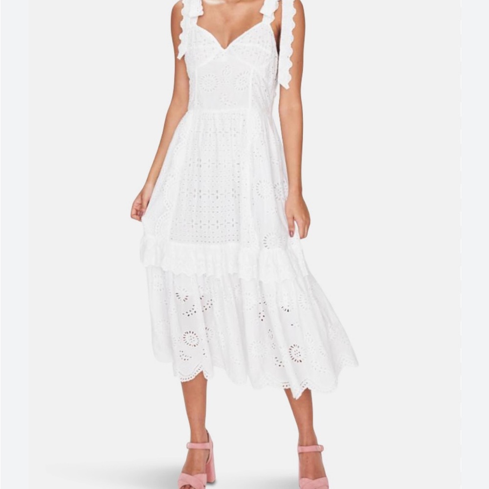 LoveShackFancy Antonella White Eyelet Dress - Size 4